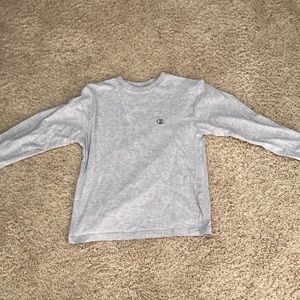A grey Champion longsleeve